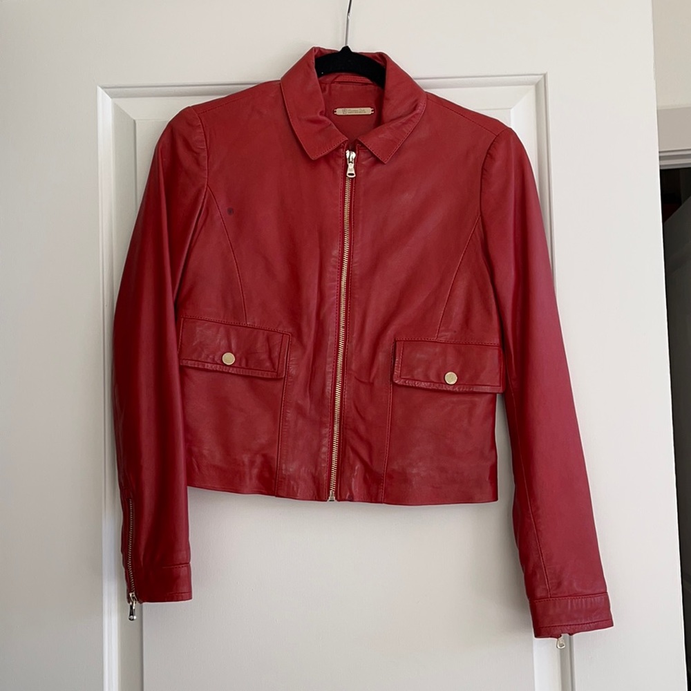 Massimo dutti genuine leather jacket